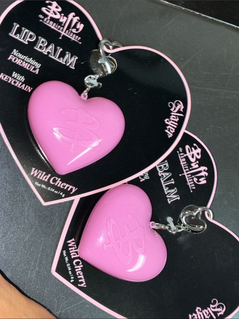 Buffy The Vampire slayer lip balm keychain set